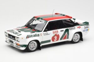 Fiat 131 Abarth #3 M. Alen / I. Kivimaki Winner Rally 1000 Lakes 1980 Kyosho 1:18 08376H Metalas