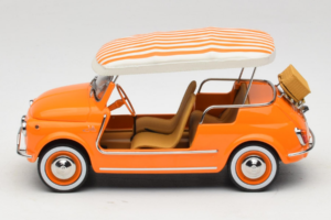 Fiat 500 Jolly Oranžinis Norev 1:18 187791 Metalas - nuotrauka 3 iš 6