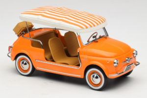 Fiat 500 Jolly Oranžinis Norev 1:18 187791 Metalas - nuotrauka 4 iš 6