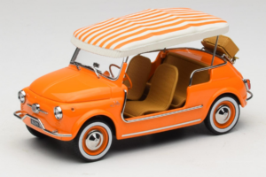 Fiat 500 Jolly Oranžinis Norev 1:18 187791 Metalas