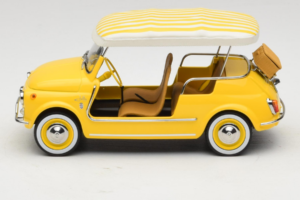 Fiat 500 Jolly Geltonas Norev 1:18 187790 Metalas - nuotrauka 3 iš 6