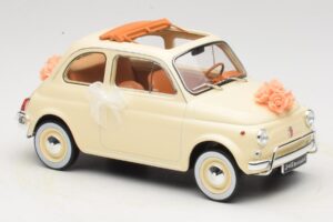 Fiat 500 L Dramblio Kaulo Wedding Gift Norev 1:18 187780 Metalas - nuotrauka 4 iš 6
