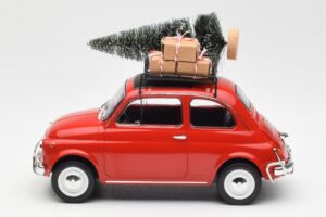 Fiat 500 L Raudonas Christmas Norev 1:18 187779 Metalas - nuotrauka 3 iš 6