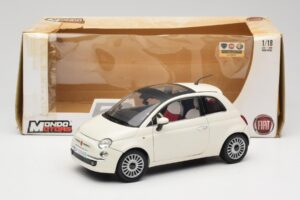 Fiat 500 Baltas Mondo Motors 1:18 500291 Metalas - nuotrauka 8 iš 8