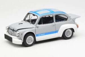 Fiat Abarth 1000 TCR Matinė Pilka Mėlynos Juostos AUTOart 1:18 72642 Metalas