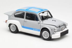 Fiat Abarth 1000 TCR Matinė Pilka Mėlynos Juostos AUTOart 1:18 72642 Metalas - nuotrauka 6 iš 8