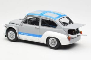 Fiat Abarth 1000 TCR Matinė Pilka Mėlynos Juostos AUTOart 1:18 72642 Metalas - nuotrauka 7 iš 8
