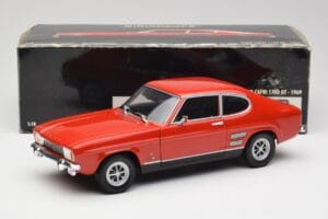 Ford Capri Mk1 1700 GT Raudonas Minichamps 1:18 180089001 Metalas - nuotrauka 8 iš 8
