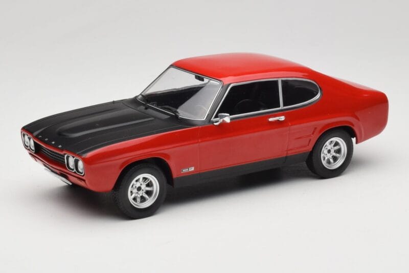Ford Capri Mk1 RS 2600 Raudonas su Juodu Gaubtu MCG 1:18 MCG18538 Metalas
