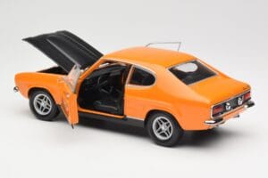 Ford Capri Mk1 RS 2600 Signal Orange Juodas Minichamps 1:18 150089077 Metalas - nuotrauka 5 iš 8