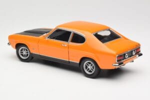 Ford Capri Mk1 RS 2600 Signal Orange Juodas Minichamps 1:18 150089077 Metalas - nuotrauka 7 iš 8