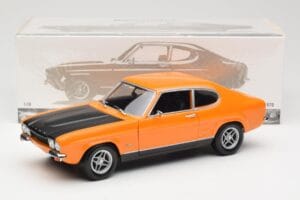 Ford Capri Mk1 RS 2600 Signal Orange Juodas Minichamps 1:18 150089077 Metalas - nuotrauka 8 iš 8