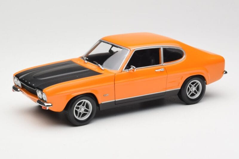 Ford Capri Mk1 RS 2600 Signal Orange Juodas Minichamps 1:18 150089077 Metalas