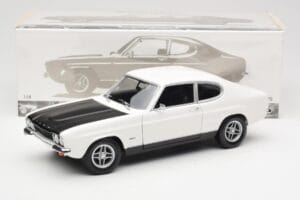 Ford Capri Mk1 RS 2600 Baltas Juodas Minichamps 1:18 150089078 Metalas - nuotrauka 8 iš 8