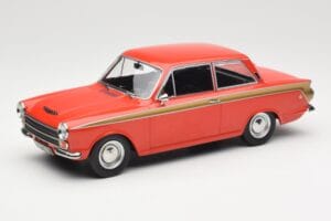 Ford Cortina Lotus Red & Gold Stripe MCG 1:18 MCG18532 Metalas