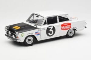 Ford Cortina Mk1 #3 P. Hughes / B. Young African Safari Rally 1964 AUTOart 1:18 86428 Metalas