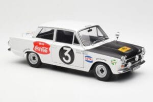 Ford Cortina Mk1 #3 P. Hughes / B. Young African Safari Rally 1964 AUTOart 1:18 86428 Metalas - nuotrauka 6 iš 8
