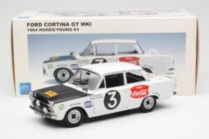 Ford Cortina Mk1 #3 P. Hughes / B. Young African Safari Rally 1964 AUTOart 1:18 86428 Metalas - nuotrauka 8 iš 8