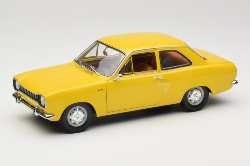 Ford Escort Mk1 Geltonas Minichamps 1:18 180081000 Metalas