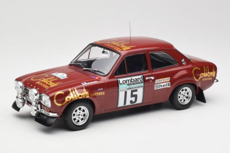 Ford Escort RS 1600 Mk1 #15 M. Alen / I. Kivimäki RAC Rally 1974 IXO 1:18 18RMC047B Metalas