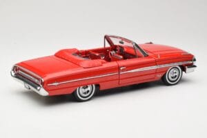 Ford Galaxie 500 Kabrioletas Raudonas Sun Star 1:18 1420 Metalas - nuotrauka 3 iš 8