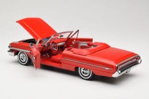 Ford Galaxie 500 Kabrioletas Raudonas Sun Star 1:18 1420 Metalas - nuotrauka 5 iš 8