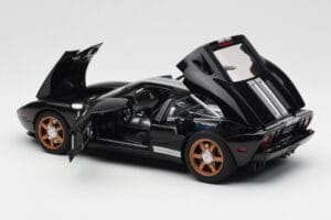 Ford GT Juodas Su Baltomis Juostomis AUTOart 1:18 73023 Metalas - nuotrauka 5 iš 8
