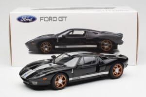 Ford GT Juodas Su Baltomis Juostomis AUTOart 1:18 73023 Metalas - nuotrauka 8 iš 8