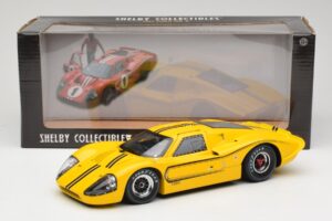 Ford GT40 Mk IV Geltonas 1967 Shelby Collectibles 1:18 31414S Metalas - nuotrauka 8 iš 8