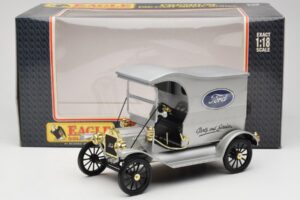 Ford Model T Delivery Truck Sidabrinis Eagle Collectibles 1:18 430600 Metalas - nuotrauka 6 iš 6