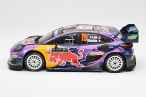 Ford Puma Rally1 #19 S. Loeb / I. Galmiche Rally Monte Carlo Winner 2022 IXO 1:18 18RMC110 Metalas - nuotrauka 3 iš 6