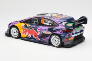 Ford Puma Rally1 #19 S. Loeb / I. Galmiche Rally Monte Carlo Winner 2022 IXO 1:18 18RMC110 Metalas - nuotrauka 5 iš 6