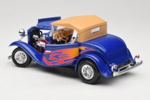Ford Roadster Street Rod Mėlynas with Fire Road Signature 1:18 92249 Metalas - nuotrauka 5 iš 8