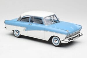 Ford Taunus 17M P2 Šviesiai Mėlynas & Baltas BoS Models 1:18 BOS019 Metalas - nuotrauka 4 iš 6