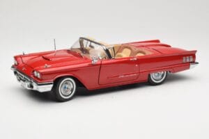 Ford Thunderbird Kabrioletas Raudonas Sun Star 1:18 4311 Metalas