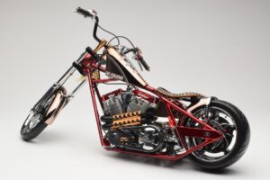 Harley-Davidson West Coast Choppers Diablo Soft Tail Auksinė Raudona Minichamps 1:5 JJ04-05-03 Metalas - nuotrauka 4 iš 6