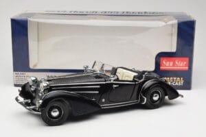 Horch 855 Roadster Juodas Sun Star 1:18 2401 Metalas - nuotrauka 8 iš 8
