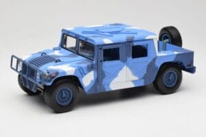 Hummer H1 Humvee Mėlynas & Baltas Motormax 1:18 73157 Metalas