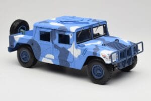 Hummer H1 Humvee Mėlynas & Baltas Motormax 1:18 73157 Metalas - nuotrauka 6 iš 8