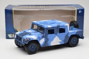 Hummer H1 Humvee Mėlynas & Baltas Motormax 1:18 73157 Metalas - nuotrauka 8 iš 8