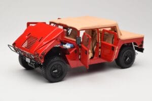 Hummer H1 Soft Top Raudonas Exoto 1:18 01805 Metalas - nuotrauka 2 iš 8