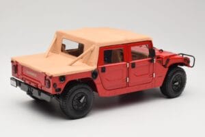 Hummer H1 Soft Top Raudonas Exoto 1:18 01805 Metalas - nuotrauka 3 iš 8