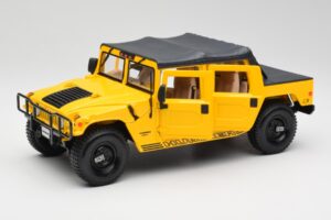 Hummer H1 Soft Top Geltonas Maisto 1:18 56041 Metalas - nuotrauka 2 iš 8