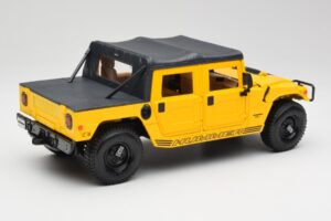 Hummer H1 Soft Top Geltonas Maisto 1:18 56041 Metalas - nuotrauka 3 iš 8