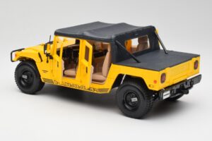 Hummer H1 Soft Top Geltonas Maisto 1:18 56041 Metalas - nuotrauka 5 iš 8