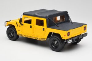 Hummer H1 Soft Top Geltonas Maisto 1:18 56041 Metalas - nuotrauka 7 iš 8