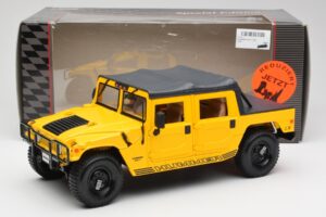 Hummer H1 Soft Top Geltonas Maisto 1:18 56041 Metalas - nuotrauka 8 iš 8