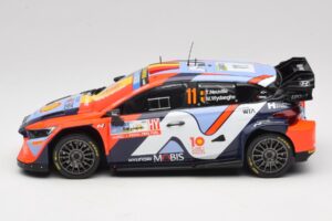 Hyundai i20 N Rally1 #11 T. Neuville / M. Wydaeghe Rally Japan WRC World Champion 2024 IXO 1:18 18RMC228 Metalas - nuotrauka 3 iš 6