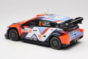 Hyundai i20 N Rally1 #11 T. Neuville / M. Wydaeghe Rally Japan WRC World Champion 2024 IXO 1:18 18RMC228 Metalas - nuotrauka 5 iš 6