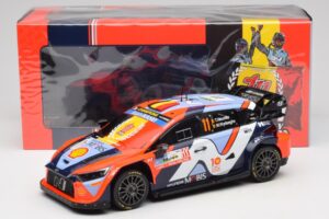 Hyundai i20 N Rally1 #11 T. Neuville / M. Wydaeghe Rally Japan WRC World Champion 2024 IXO 1:18 18RMC228 Metalas - nuotrauka 6 iš 6